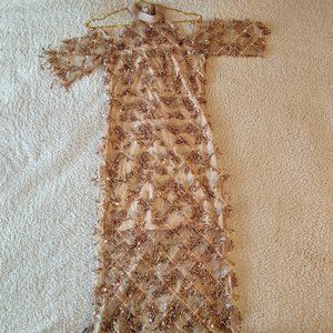 Rose Gold Halter Dress